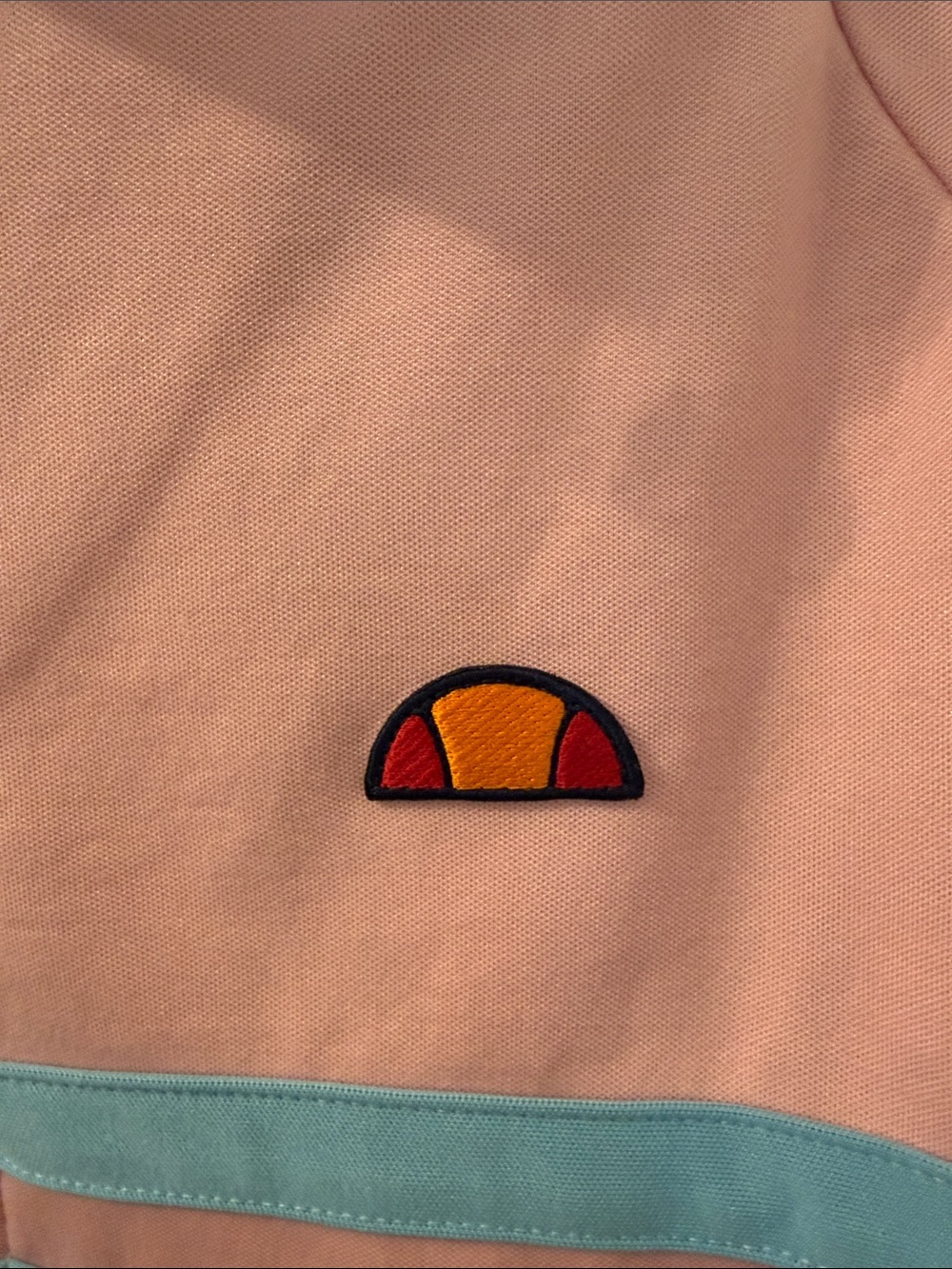 Ellesse Pink Zip-Up Track Jacket with Light Blue Stripes - Picture 3 of 9
